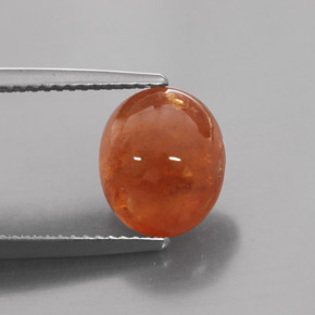 Granada espessartita laranja natural 6,14ct, transparente, transparente/translúcido