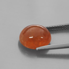Granada espessartita laranja natural 6,14ct, transparente, transparente/translúcido