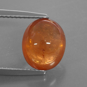 Granada espessartita laranja natural 6,01ct, transparente, transparente/translúcido