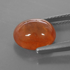 Granada espessartita laranja natural 6,01ct, transparente, transparente/translúcido
