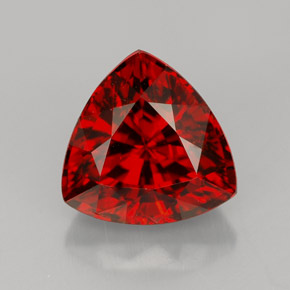 Granada espessartita laranja natural 4,48ct, trillion, VVS-VS