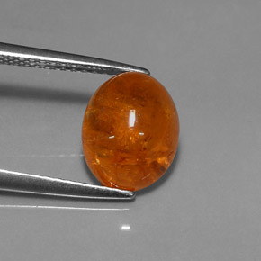 Granada espessartita laranja natural 4,66ct, transparente, transparente/translúcido