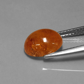 Granada espessartita laranja natural 4,66ct, transparente, transparente/translúcido