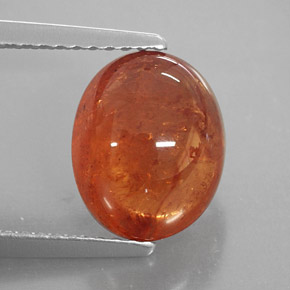 Granada espessartita Laranja Natural 4.91ct, Transparente, Transparente/Translúcido