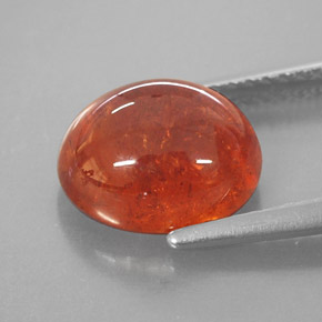 Granada espessartita Laranja Natural 4.91ct, Transparente, Transparente/Translúcido