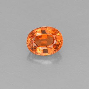Granada espessartita laranja natural 0,73ct, corte oval, VVS-VS