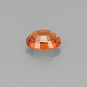 Granada espessartita laranja natural 0,73ct, corte oval, VVS-VS