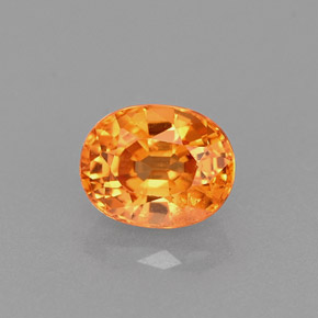 Granada espessartita Laranja Natural 0.94ct, Corte Oval, VS