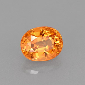 Granada espessartita Laranja Natural 0.94ct, Corte Oval, VS