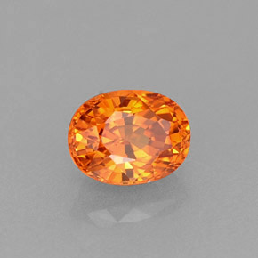 Granada espessartita laranja natural 0,78ct, corte oval, VVS-VS