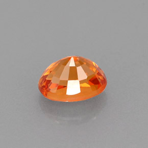 Granada espessartita laranja natural 0,78ct, corte oval, VVS-VS
