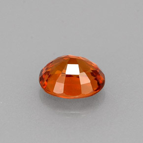 Granada espessartita laranja natural 0,88ct, corte oval, VVS-VS