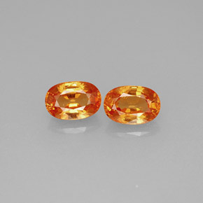 Pedras preciosas de granada espessartita laranja natural de  ct, corte oval, VS