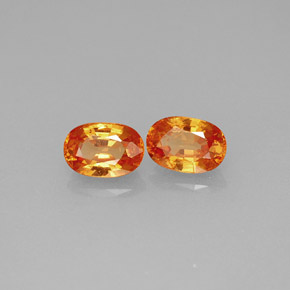 Pedras preciosas de granada espessartita laranja natural de  ct, corte oval, VS