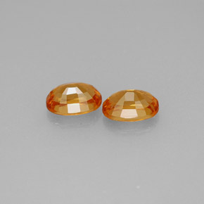 Pedras preciosas de granada espessartita laranja natural de  ct, corte oval, VS