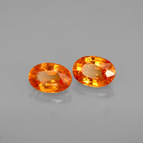 Pedras preciosas de granada espessartita laranja natural de  ct, corte oval, VS