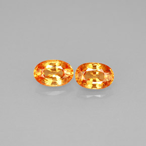 Pedras preciosas de granada espessartita laranja natural de  ct, corte oval, VS