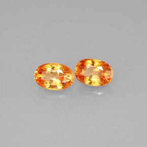 Pedras preciosas de granada espessartita laranja natural de  ct, corte oval, VS