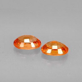 Pedras preciosas de granada espessartita laranja natural de  ct, corte oval, VS