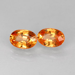Pedras preciosas de granada espessartita laranja natural de  ct, corte oval, VVS-VS