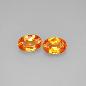 Pedras preciosas de granada espessartita laranja natural de  ct, corte oval, VS