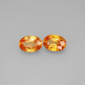 Pedras preciosas de granada espessartita laranja natural de  ct, corte oval, VS