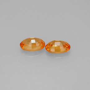 Pedras preciosas de granada espessartita laranja natural de  ct, corte oval, VS