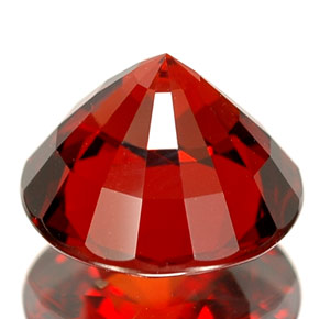Granada espessartita vermelho natural 2,84ct, corte redondo, VVS-VS