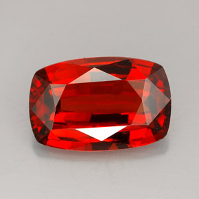 Granada espessartita laranja natural 6,30ct, almofada cortada, VS
