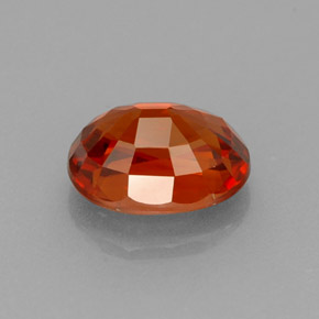 Granada espessartita laranja natural 1,33ct, corte oval, VS