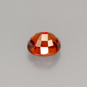 Granada espessartita laranja natural 1,36ct, corte oval, VVS