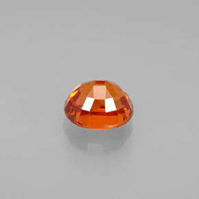 Granada espessartita laranja natural 1,37ct, corte oval, VVS
