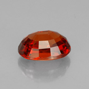 Granada espessartita laranja natural 1,32ct, corte oval, VVS-VS