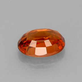 Granada espessartita laranja natural 1,26ct, corte oval, VVS