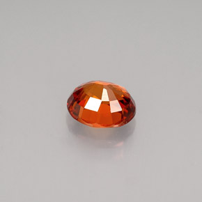 Granada espessartita laranja natural 0,91ct, corte oval, VVS