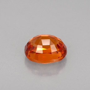 Granada espessartita laranja natural 1,43ct, corte oval, VVS-VS
