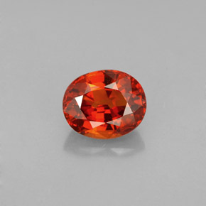 Granada espessartita laranja natural 1,50ct, corte oval, VS