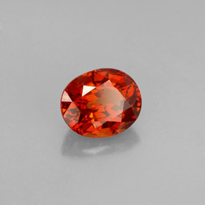 Granada espessartita laranja natural 1,50ct, corte oval, VS