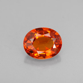 Granada espessartita laranja natural 1,08ct, corte oval, VS