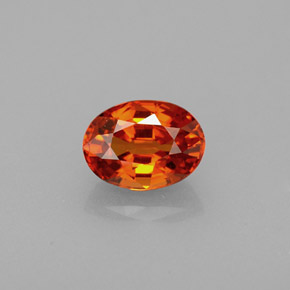 Granada espessartita Tangerina Natural 1.22ct, Corte Oval, VVS