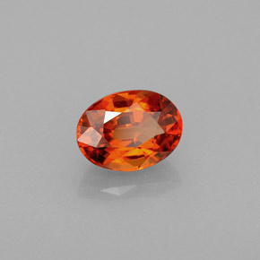 Granada espessartita Tangerina Natural 1.22ct, Corte Oval, VVS