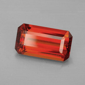 Granada espessartita laranja avermelhado Natural 3.68ct, Corte Esmeralda, VVS-VS