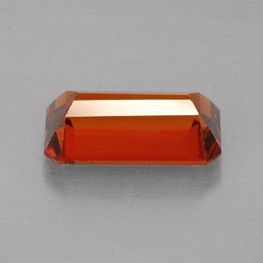 Granada espessartita laranja avermelhado Natural 3.68ct, Corte Esmeralda, VVS-VS