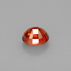 Granada espessartita laranja mandarina natural 1,35ct, corte oval, VVS-VS
