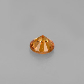 Granada espessartita laranja natural 0,34ct, corte redondo, VVS-VS