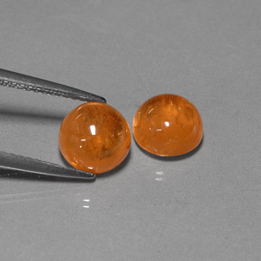 Pedras preciosas de granada espessartita laranja natural de  ct, transparente, transparente/translúcido