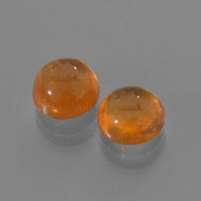 Pedras preciosas de granada espessartita laranja natural de 3,25 ct, corte redondo, translúcido