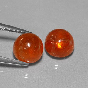 Pedras preciosas de granada espessartita laranja natural de  ct, transparente, transparente/translúcido
