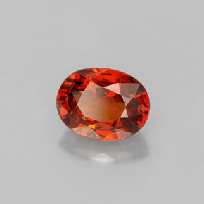 Granada espessartita laranja natural 1,22ct, corte oval, VS