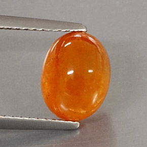 Granada espessartita laranja natural 3,98ct, transparente, transparente/translúcido